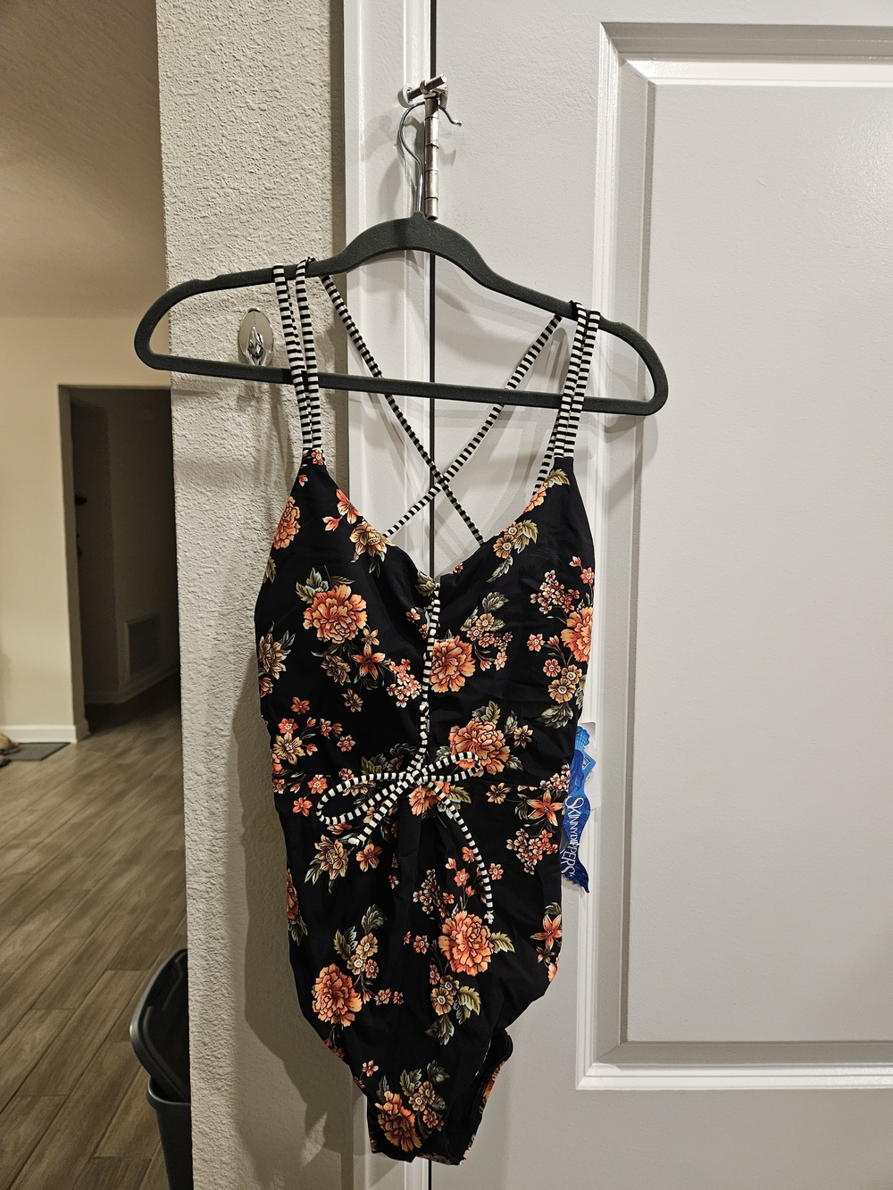 SUGA BABE Black Floral Swimsuit - Black